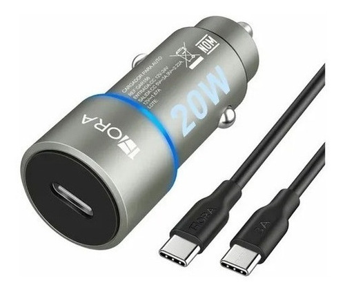 Cargador De Auto Carga Rápida Usb-c  1hora Original