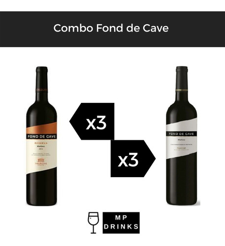 Combo Vino Fond De Cave Reserva - Malbec X6 750 Ml Mp Drinks