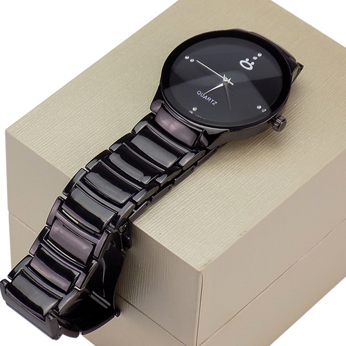 Kit Relógio Feminino Orizom Original Preto Caixa