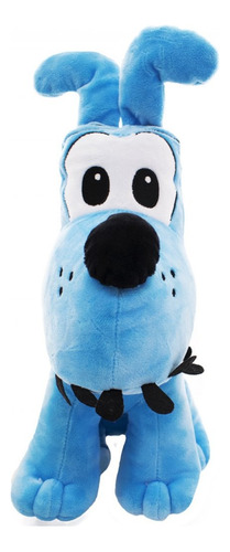 Cachorro Bidu De Pelúcia Sentado 35cm - Turma Da Mônica Cor Azul-turquesa