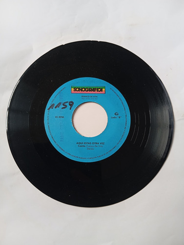 Vinilo Single De Franco De Vita -aqui Esta Otr( C117 (Usado)