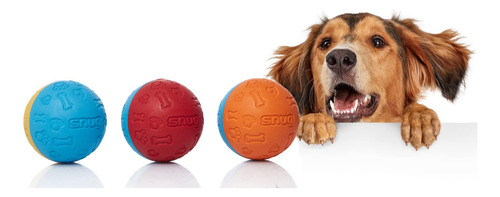 Pelota Goma Para Perros Medianos Pequeños Muy Resistente 3p