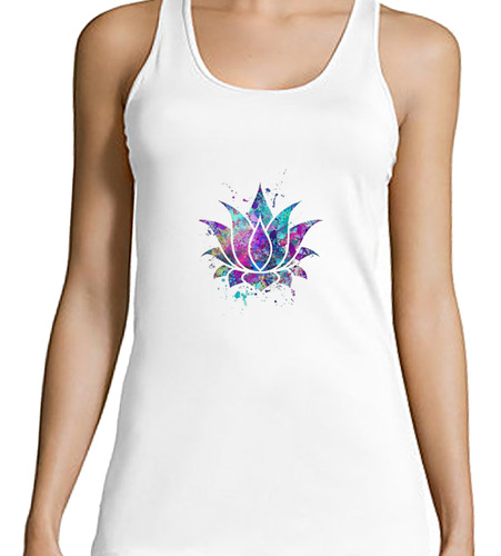 Musculosa Mujer Flor De Loto Multicolor M3