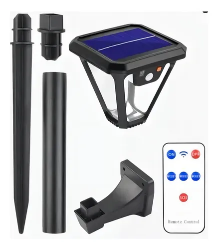 Lampara Farola Solar Sensor De Movimiento Exterior 110v