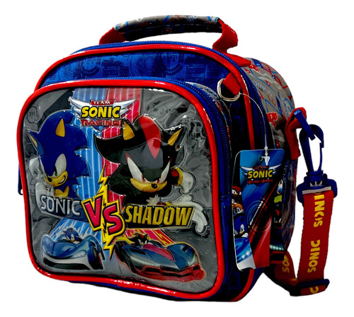 Lunchera Sonic Vs Shadow Escolar Colonia Tipo Mochila Lo+