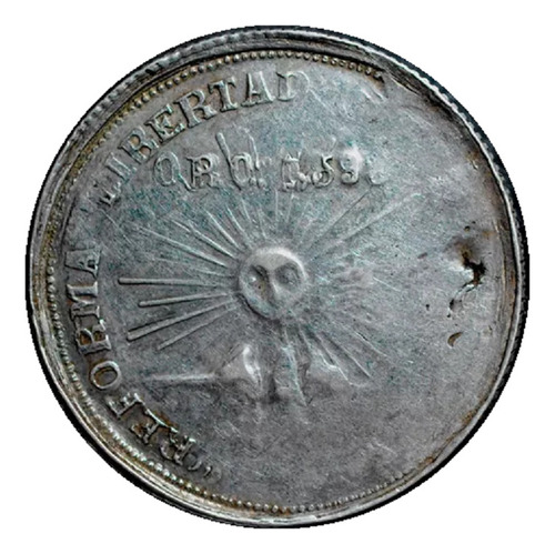Moneda Plata Y Oro Dos Pesos 1914 Revolución Mexicana Gro