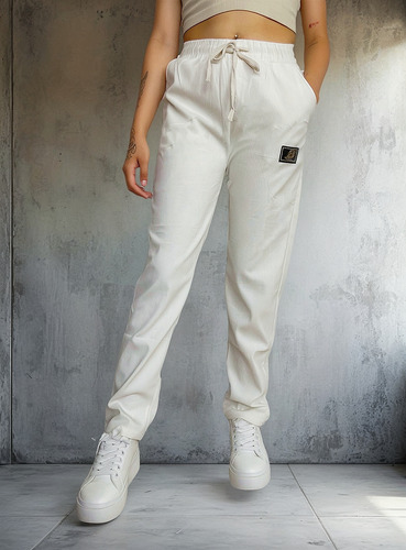 Set De 3 Piezas De Pantalones Rectos Para Dama