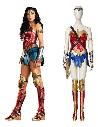 Cosplay Mujer Maravilla Wonder Woman 1984 2017 Disfraz Completo Con Peluca