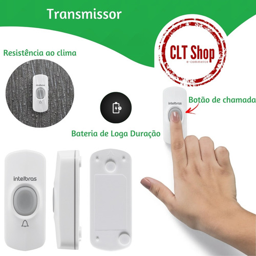 Campainha Sem Fio Wifi Com Qualidade E Tecnologia Intelbras