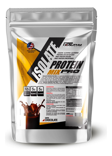 Whey Isolate Protein Mix Pro Refil 900g - Pro Healthy Sabor Chocolate