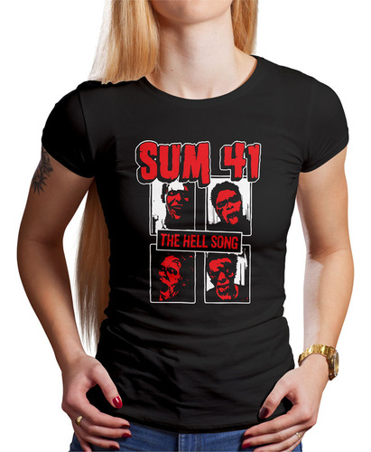 Polo Dama Sum 42 Hell Song (d1086 Boleto.store)