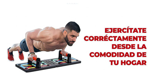 Tabla Push Up Lagartijas Crossfit Gym Ejercicio Color Negro Negro