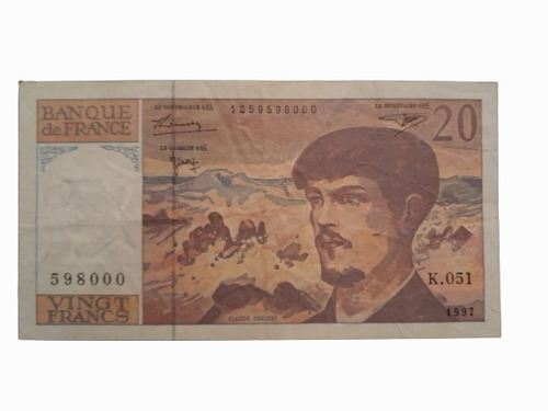 Billete Antiguo 20 Francos De 1980 Pick-151a