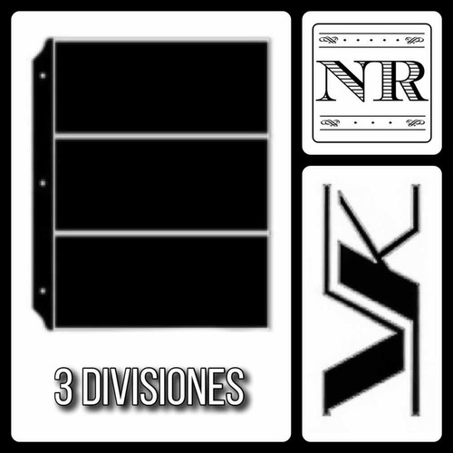 10 Hojas Billetes - Vk 3 Divisiones - Rigidas - Fondo Negro