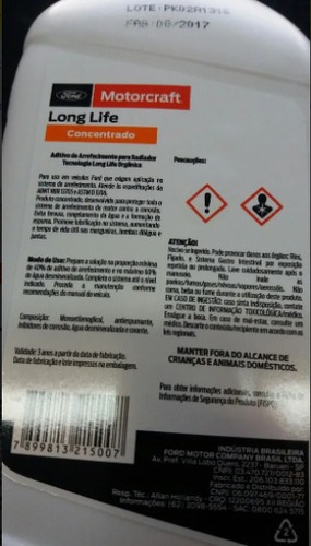 Aditivo Radiador Motorcraft Rosa Concentrado Ford Ka