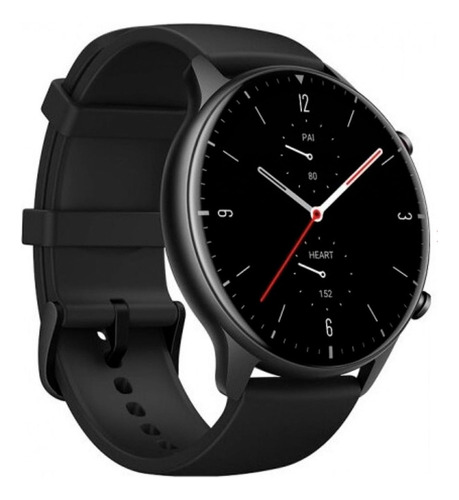 Smartwatch Amazfit Fashion GTR 2e 1.39" caja 46.5mm de  aleación de aluminio  negra, malla  obsidian black de  silicona A2023