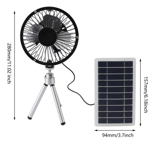 O Mini Ventilador Recargable Con Energía Solar Fuerte Viento