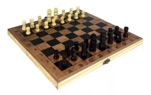 Jogo de xadrez artesanal conjunto de xadrez dobrável mesa de xadrez de  madeira 3 in1 29*29cm