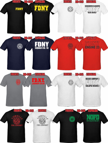 Imagen 5 de 6 de Remeras Personalizadas Bomberos, Paramedicos