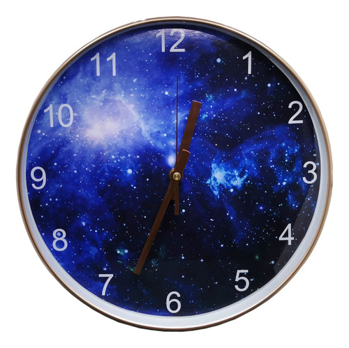Reloj De Pared 30 Cm Silencioso Práctico Y Moderno Para Sala Estructura Cielo azul Fondo Multicolor