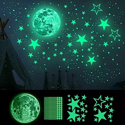 Adhesivo Estrellas Que Brillan En La Oscuridad, Decoración D