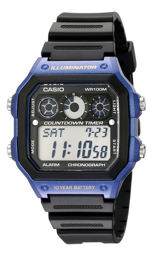 Reloj De Pulsera Casio Ae 1300wh 2av Con Banda Negra Hombr