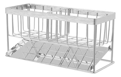 Soporte Para Fregadero Y Dispensador De Jabón De Acero Inoxi