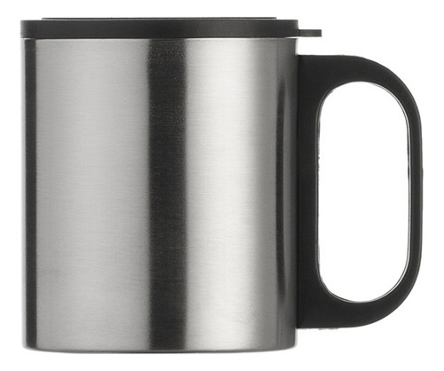 Kit 6 Unidades Caneca De Inox Com Tampa De Plástico, 180 Ml