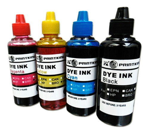 Kit 4 Colores Tinta Universal X 100ml