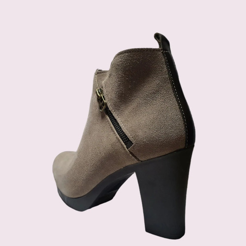 Botin- Enneblu - Cafe - Cuero - Taco Alto - Envio Incluido