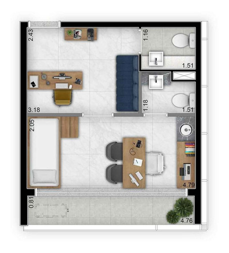 Imagem 6 de 9 de Sala À Venda No Bairro Moema - São Paulo/sp - O-10291-19699
