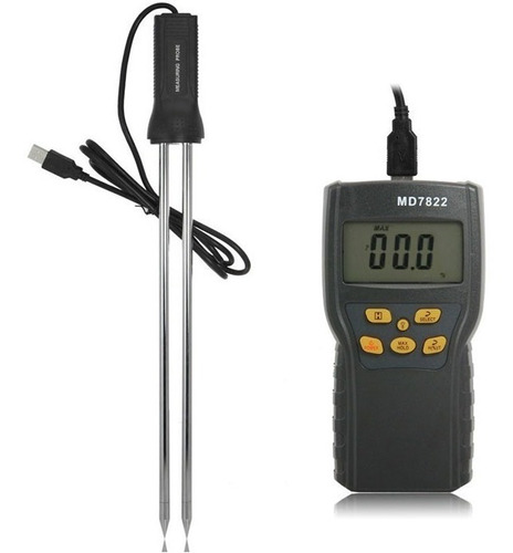 Medidor De Temperatura Humedad Digital Para Granos Con Sonda