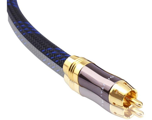 Cable De Audio Rca Macho A Macho, 2 Pies/od 8.0 Mm