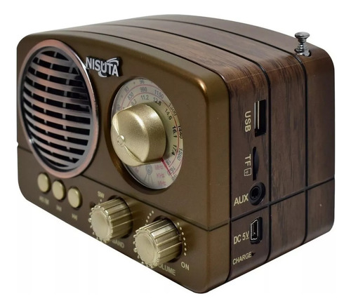 Radio Portatil Am Fm Vintage Retro Bluetooth Aux Original