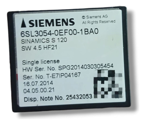 Tarjeta Siemens 6sl3054-0ef00-1ba0 Sinamics S120