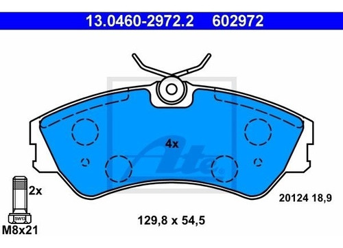 Balatas Delanteras Vw Eurovan T4 2.5 2003 Carga (70h) 108hp