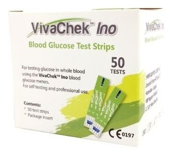 Vivachek Ino 50 Tiras Reactivas Diabetes Para Glucometro