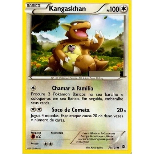 2x Kangaskhan - Pokémon Normal Comum - 71/101 - Card Game