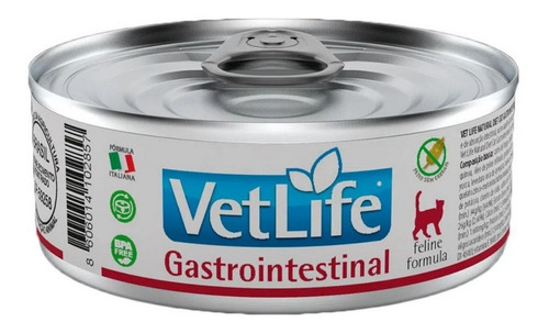 Ração Úmida Para Gatos Gastrointestinal 85g Vet Life