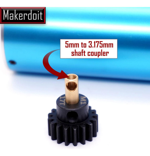 Mod 1 Piñón Engranaje 5mm 13t 15t 17t 19t 21t Mod1 M1 Piñón