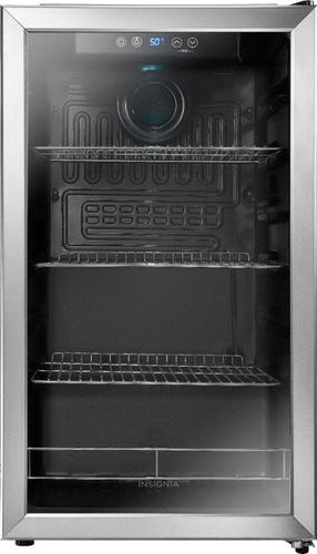 Refrigerador Insignia 115 Latas Acero Inoxidable Color Plateado