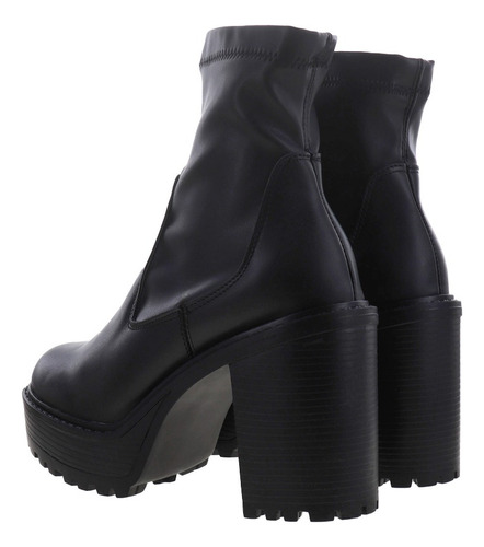Imagen 4 de 4 de Botines Mujer De Tacón Con Plataforma Chunky Erez