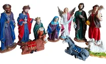 Comprar Nacimiento Navideño 10 Piezas Figuras De Resina 28 Cm