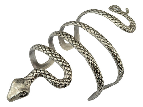 Brazalete Abierto De Forma Serpiente Enroscada Diseño Retro