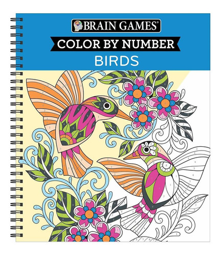 Libro Brain Games - Color By Number: Birds - Nuevo