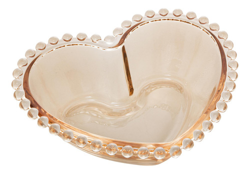 Saladeira Wolff Pearl De Cristal Âmbar 21cm X 18cm X 6cm