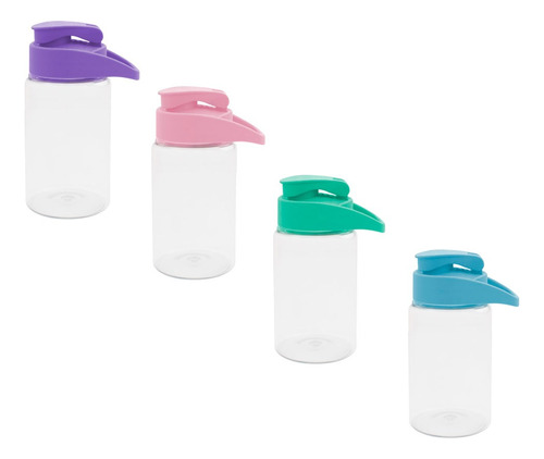 20 Botella Plástica 400ml Tapa Flip-top Deporte Reutilizable