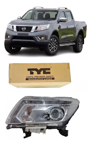 Farol Nissan Frontier Esquerdo 16 17 18 19 20 21 C/ Drl Led