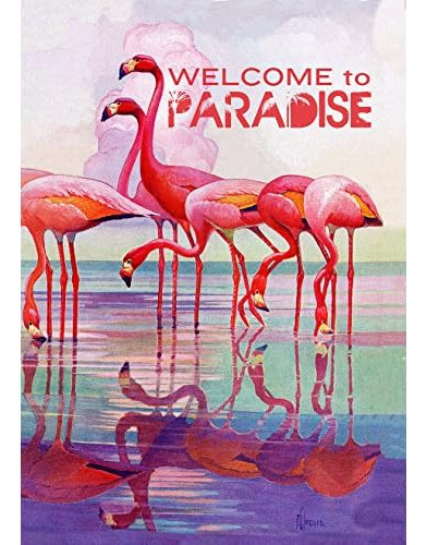 1012143 Flamingo Paradise Pink Flamingo Flag 28x40 Inch...