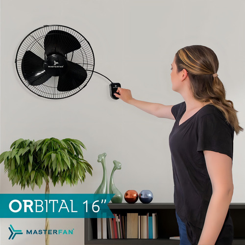 Ventilador De Techo Masterfan Orbital 16 Pulgadas Vdorslne16 60 Hz Negro Negro Plástico 3
